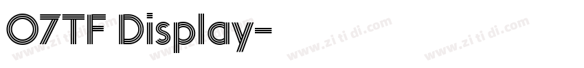 O7TF Display字体转换